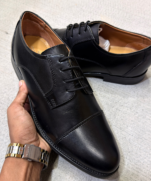Pelle Craft Men's Premium Black Leather oxfort Formal Shoes